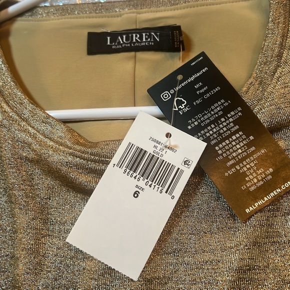 Long Sleeve Side Ruch Solid Foil Jersey Sheath Dress - Picture 5 of 5